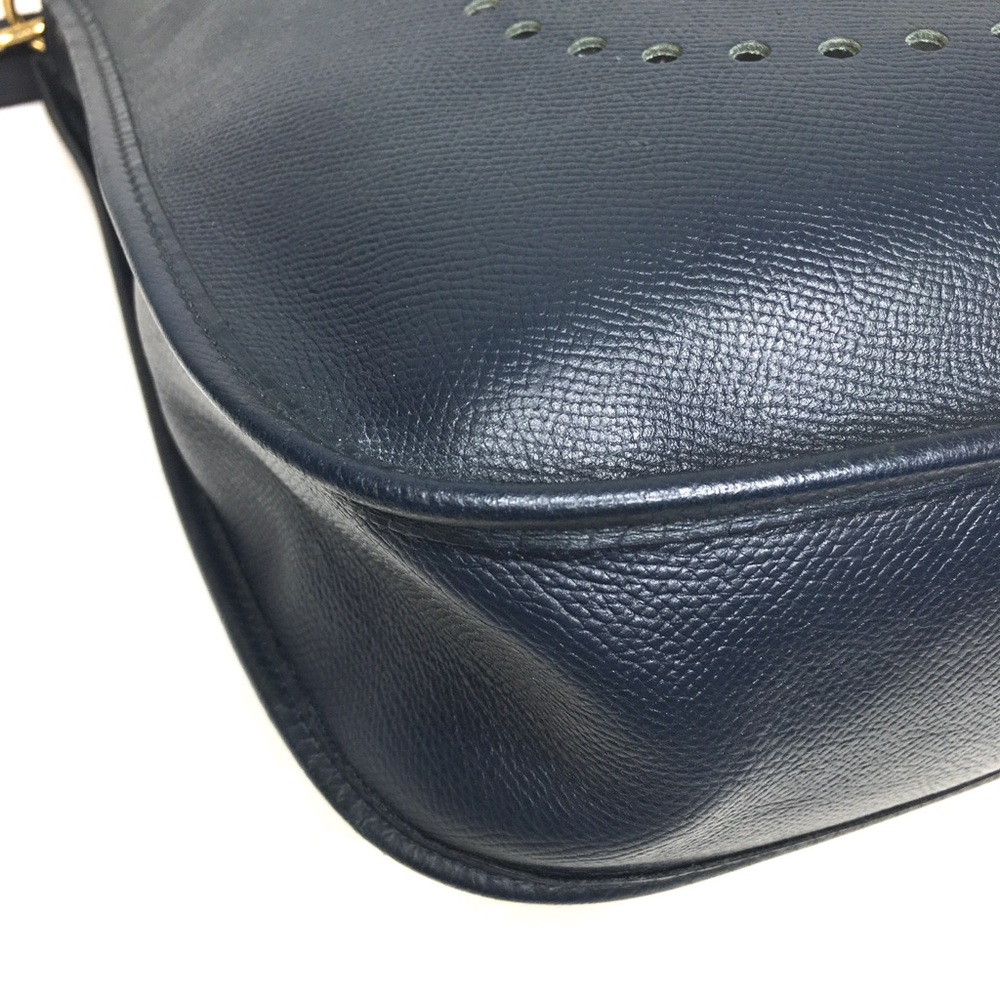 Authentic HERMES Evelyne GM crossbody bag Indigo navy leather - Picture 12 of 16
